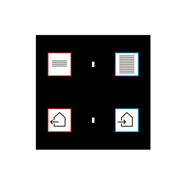 Blumotix Glass Icon cover — Black square — BX-F-QQBLI