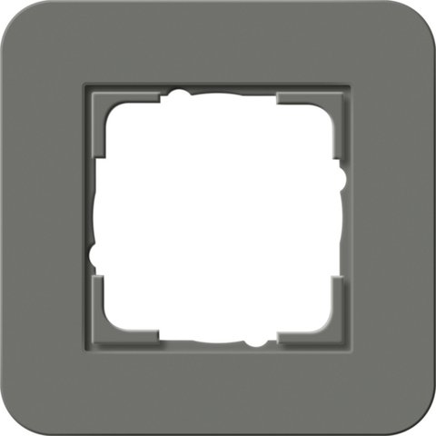 Gira E3 cover frame dark grey soft touch with anthracite carrier frame dark grey Soft Touch with anthracite carrier frame — 0211423