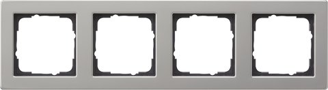 Gira E2 cover frame stainless steel — 021433