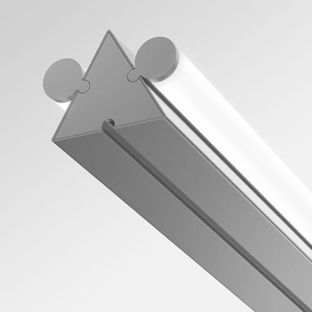 Artemide Dreispitz - Suspension Horizontal - 2 Diffused Emission - 120 - Silver — 1852000A