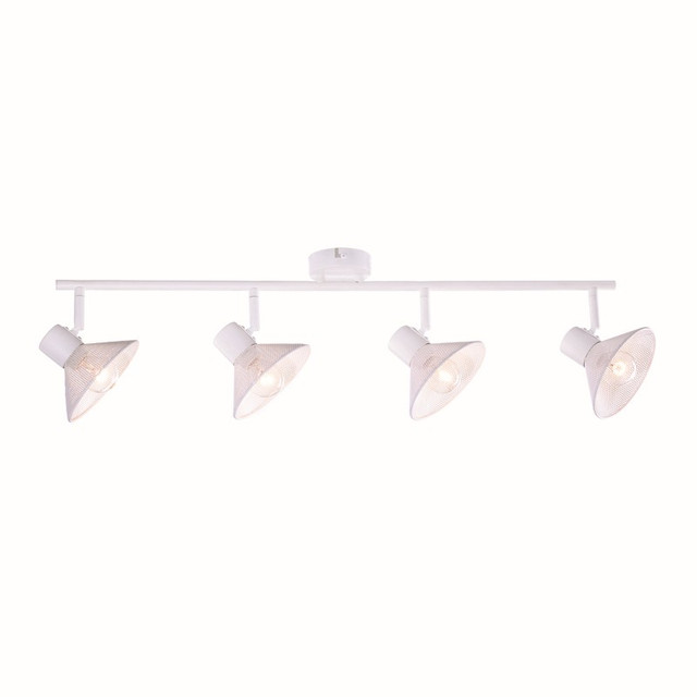 ACA Lighting NETTO WALL MOUNTED 4ΧΕ14 PALOMA WHITE METAL 75X13X19CM — TNK2834SW
