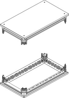 BTicino Kit of top and base for cabinets HDX 850x600mm — 91801/86C