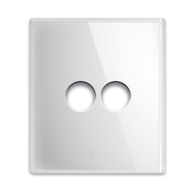 AVE NEW STYLE FR PLATE WHITE GLASS 2CON — 44PVNT22BL