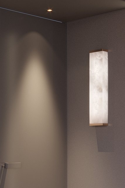 United Alabaster AD 1930 — alabaster wall luminaire