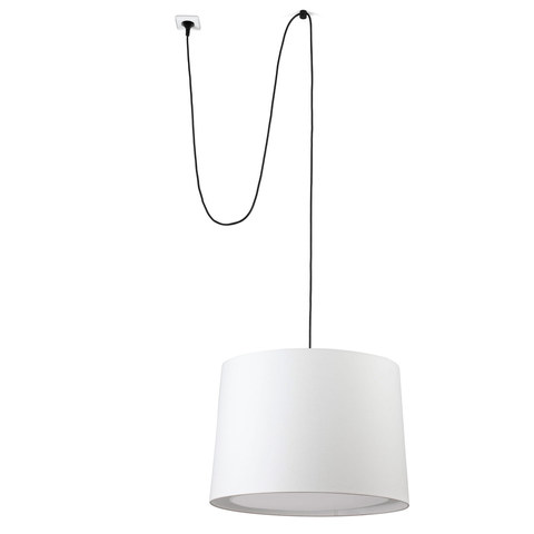 Faro Barcelona CONGA White pendant lamp with plug 500 — manufacturer representative image