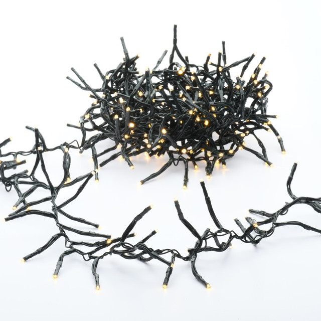 ACA Lighting 300 FLASH CLUSTER LED STRING LIGHTS (PER 5cm), WW, ADAPTOR (31VDC),IP44, 5m, GREEN CABLE — X083001142 — manufacturer representative image