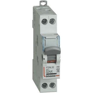 BTicino Disconnector with signalling lamp - In= 32A - 2P - 1 module — F72NL32