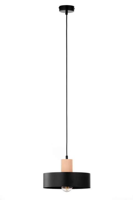 Sigma Pendant lamp RIF Wood 1 M black/drewno naturalne 41864