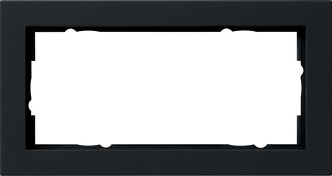Gira E2 cover frame black matt (lacquered) black matt (lacquered) — 100209
