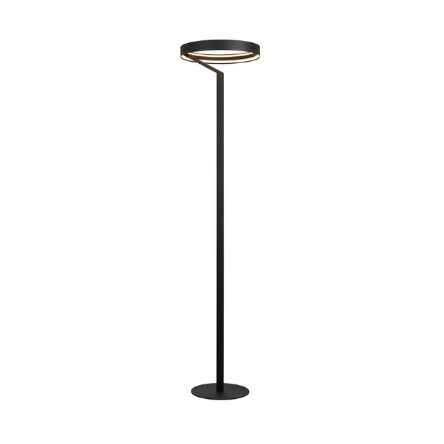 ACA Lighting ROLLIE-FLOOR LAMP SAND BLACK ALUMINIUM LED SMD 43W DIMMABLE 2700K 2150LM IP20 385X1700MM — CNF43BKDIM