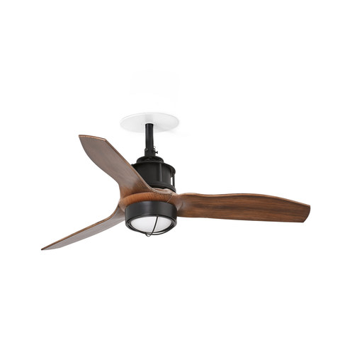 Faro Barcelona JUST FAN S RECESSED Black/walnut fan 3000K — manufacturer representative image