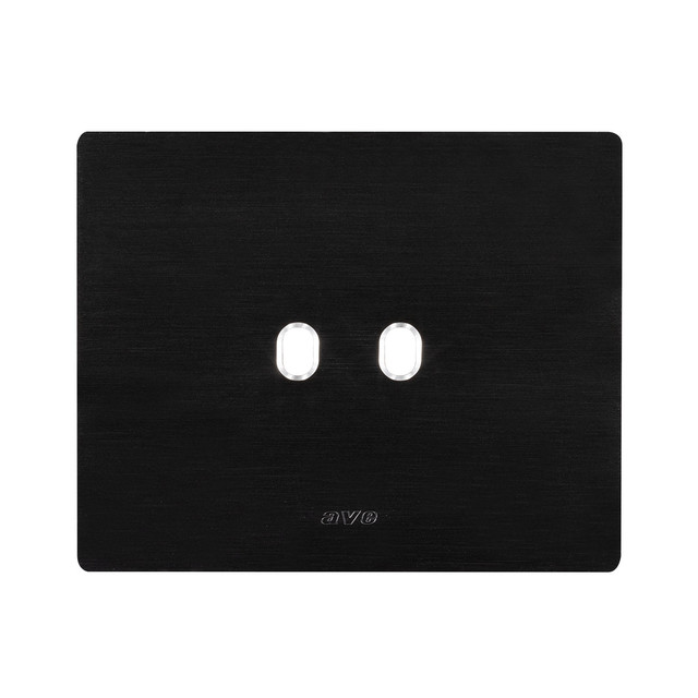 AVE NEW STYLE S44 ALUMINUM PLATE, ANTHRACITE ALLUMINUM – 2 CONTROLS – 3 MOD. — 44PANQ02ANS