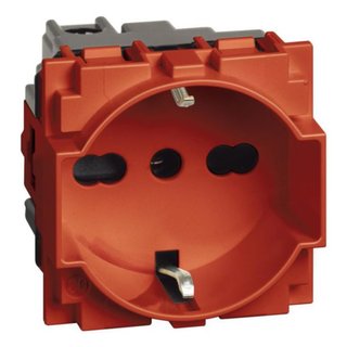 BTicino P40 Italian standard socket 2P+E 10A and 16A 250 Vac 19 mm and 26 mm center distance — KR4140A16