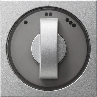 Gira Cover with toggle switch forthree-stage switch colour aluminium — 066526