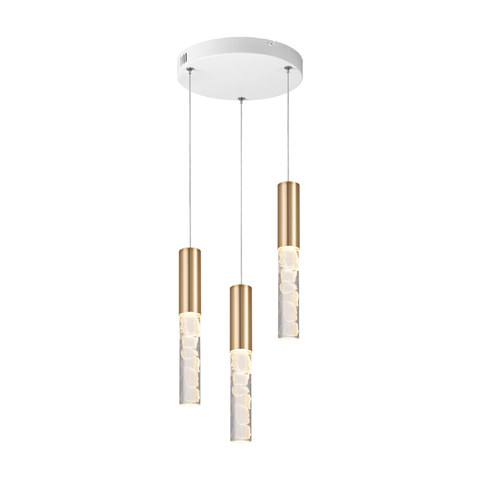 ACA Lighting OASIS-PENDANT LAMP*3 SAND WHITE ALUMINIUM LED COB 22W CCT 1100Lm IP20 268X268X1500MM — manufacturer representative image