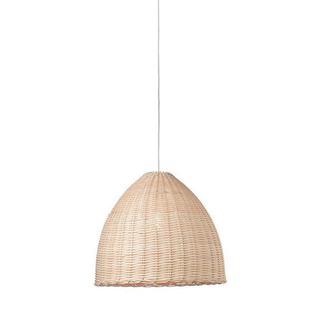 ACA Lighting PENDANT LUMINAIRE 1XE27 CANE COLOR: nature rattan Φ45×H119CM OIA — ML1013021N
