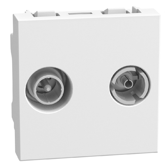 BTicino Star demixed TV-SAT sockets - 2 modules - white — YW4217M2D