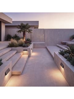 Zambelis E517 OUTDOOR RECESSED STEP LIGHT LED 10W 3000K-4000K-6500K SANDY BLACK ALUMINIUM OPAL DIFFUSER IP65