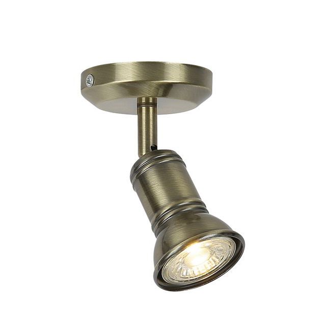 ACA Lighting WALL MOUNTED 1ΧGU10 SATIN BRONZE METAL 8Χ8Χ14CM BRULEE — SU281PBR