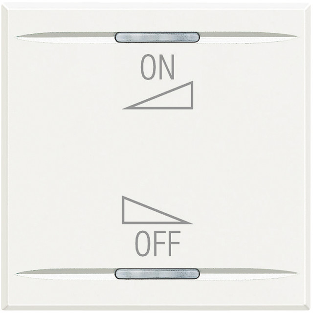 BTicino Key cover for 2 functions with illuminated lens with screen printing symbol 'ON OFF setting' — HD4911M2AI