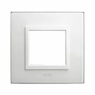 AVE FRONT PLATE 98X98 GLASS WHITE 2M — 44PVQ22BL