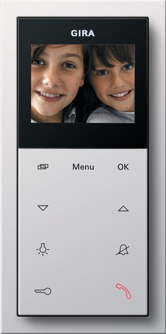 Gira Surface-mounted video home station Plus pure white glossy System 70 — 1239112