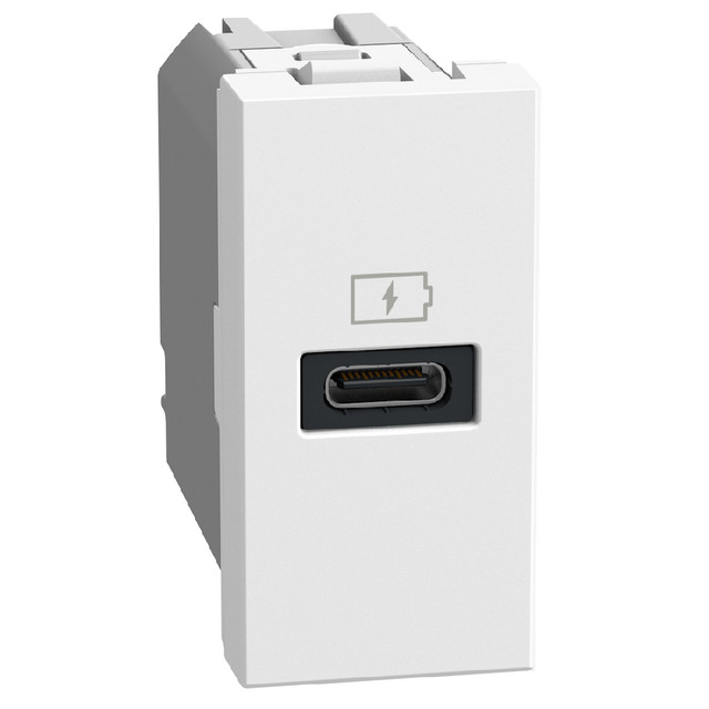 BTicino USB charger with 1 type C port - 20W — YW4192C