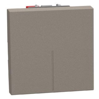 BTicino 2- way switch 1P 10AX 2 modules stone, rocker, lightable, automatic terminals — YG4003M2A