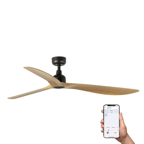 Faro Barcelona OUTWOOD L Ceiling fan brown/oak IP44 TUYA — manufacturer representative image