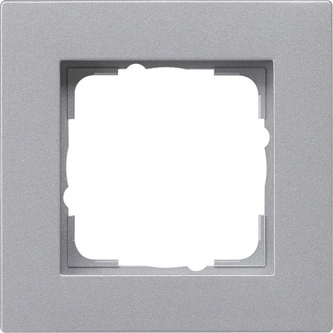 Gira E2 cover frame for flat installation colour aluminium colour aluminium (lacquered) — 0211255