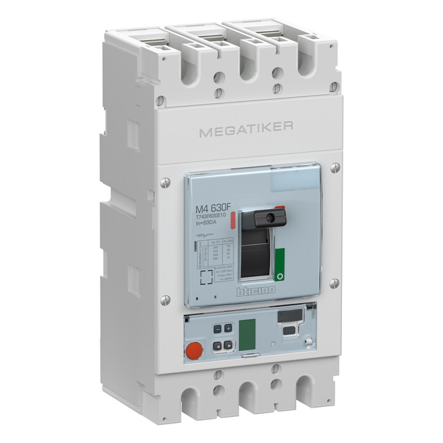 BTicino M4 630F - electronic Mccb 3P - 630A - 36kA — T743F630E10