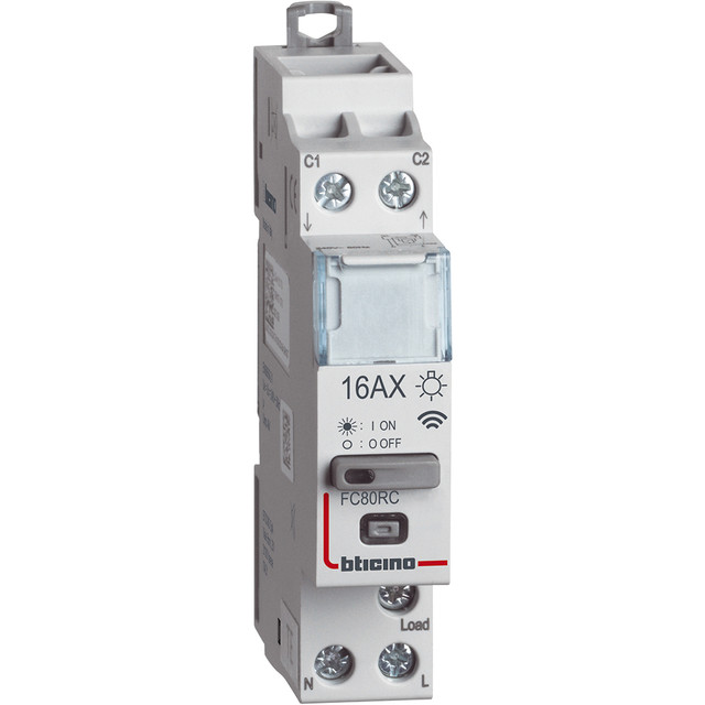 BTicino DIN smart relay for Light control with maximum absorption In = 16 A — FC80RC