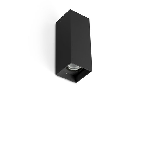 Faro Barcelona KOV 2L Black square wall lamp 3000K 14°/14° — manufacturer representative image