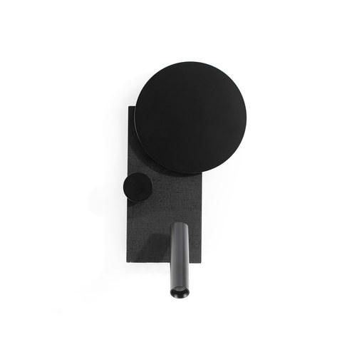 Faro Barcelona KLEE Left black wall lamp with reading light — manufacturer representative image