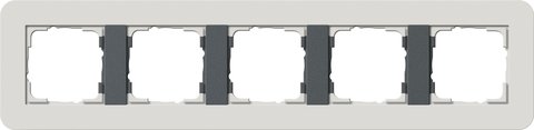 Gira E3 cover frame light grey soft touch with anthracite carrier frame light grey Soft Touch with anthracite carrier frame — 0215421