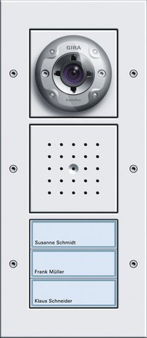 Gira Surface-mounted door station video, 3 gang pure white — 127066
