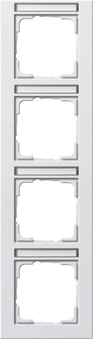 Gira E2 cover frame with inscription space pure white glossy pure white glossy — 111429