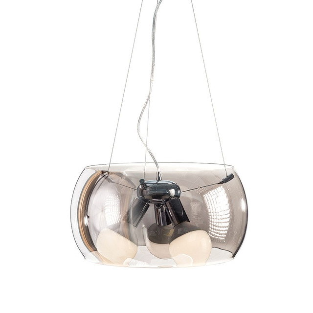 ACA Lighting PENDANT 3X60W E27 Φ40 H128 TINTED GLASS PONTIAC — CX1009P40FM