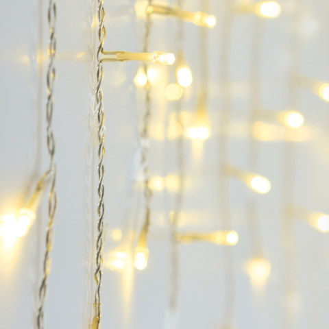 ACA Lighting XMAS ICICLE LED LIGHTS 180 WW 5mm BULB TRANSPARENT LEADWIRE 3m IP44 ADAPTER 220/240VAC-31VDC 3.6W 8 FUNCTIONS MEMORY & 8/16 TIMER 6000X520mm — manufacturer representative image
