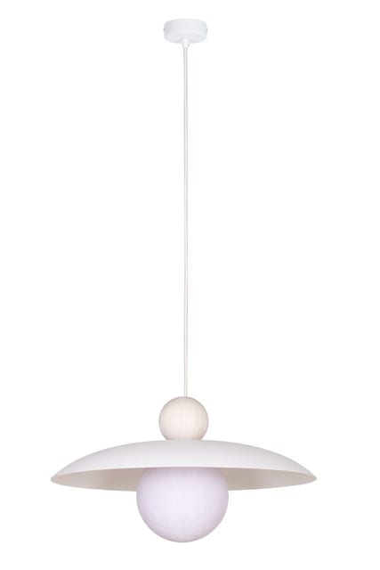 Sigma Pendant lamp MOSAIC WOOD 1 white/drewno bielone 41950