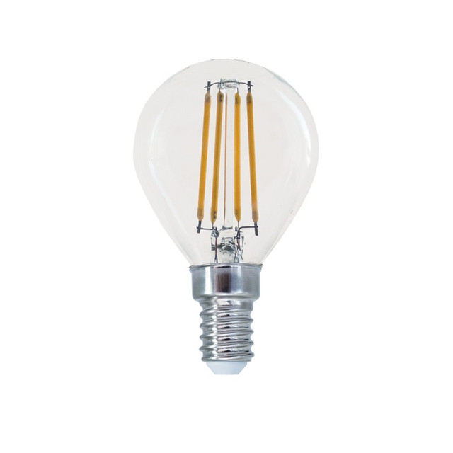 ACA Lighting LED FILAMENT E14 G45 4W 2700K 230V AC 480LM RA80 30000H 360° — BOVA4WW — manufacturer representative image