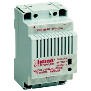 BTicino Emergency module for undervoltage releases items M4MEV, M5MEV - Vn= 24Vac — M7000E/024