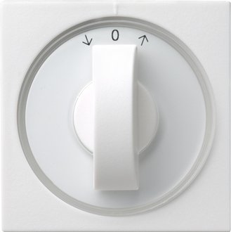 Gira Cover with toggle switch for time switch and blind switch or button pure white glossy — 066603