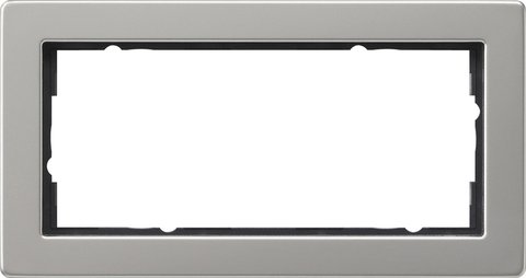 Gira E2 cover frame stainless steel — 100233