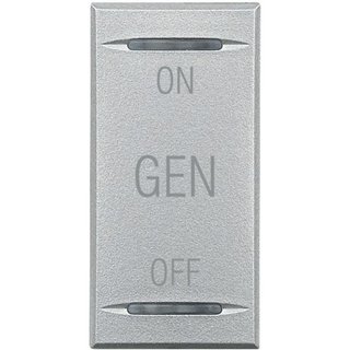 BTicino Key cover for 2 functions with illuminated lens with screen printing symbol 'ON GEN OFF' — HC4911AF