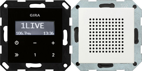 Gira RDS FM radio speaker System 55 p.white m — manufacturer representative image