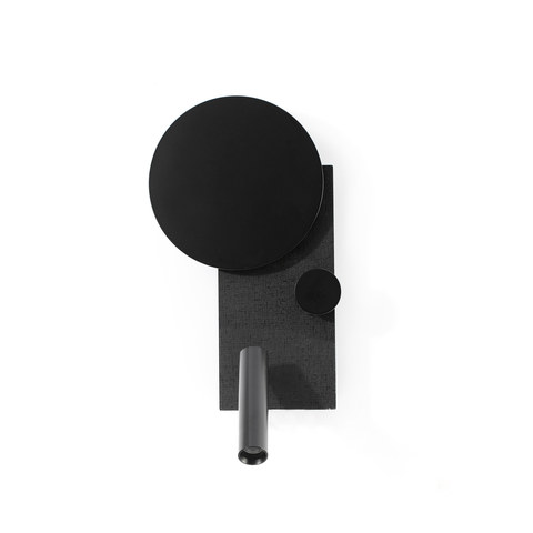 Faro Barcelona KLEE Right black wall lamp with reading light — manufacturer representative image