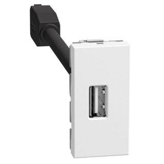 BTicino Pre-connected type A USB connector - 1 module - white — YW4285P