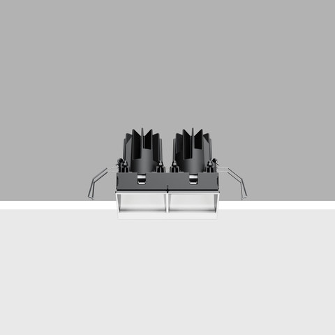 iGuzzini P974 — 2-compartment recessed luminaire with wall washer fixed optic for warm white LED with high colour rendering index — manufacturer representative image