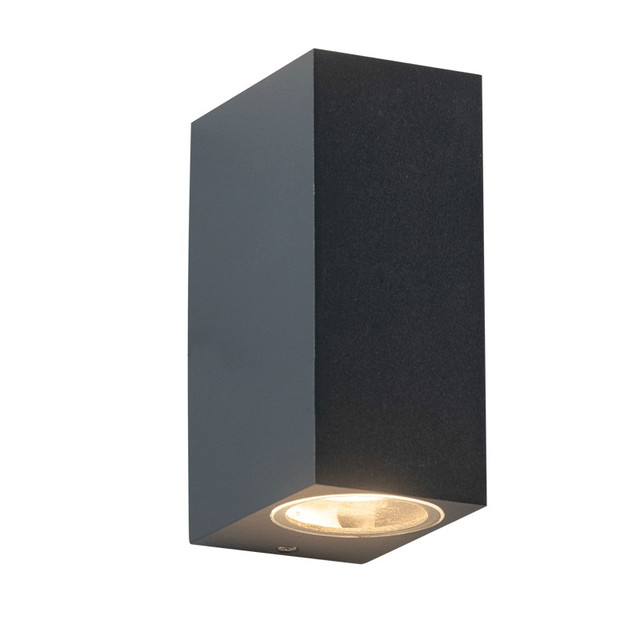 ACA Lighting LUMINAIRE WALL DARK GREY GU10 230V AC IP44 MAX 2X7W — LG2204GU10G